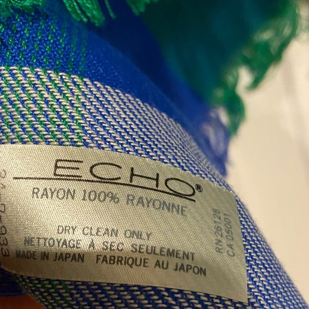 Echo Blue and Green Plaid Wrap - Picture 2 of 9